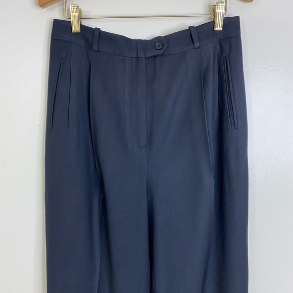 VINTAGE ALLEN AUSTIN BEVERLY HILLS WOOL CASHMERE WOMENS PLEATED DRESS PANTS - Picture 5 of 12